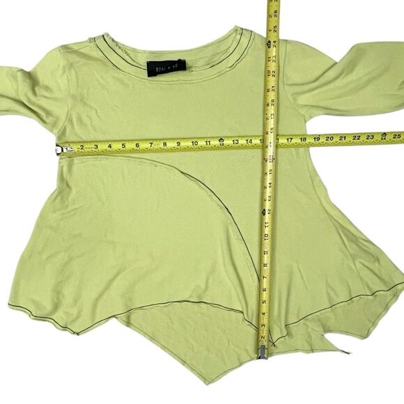 Ozai N Ku Boho Sweater Knit Asymmetric Inside Out Hem Contrast/Stitching S - Picture 11 of 15